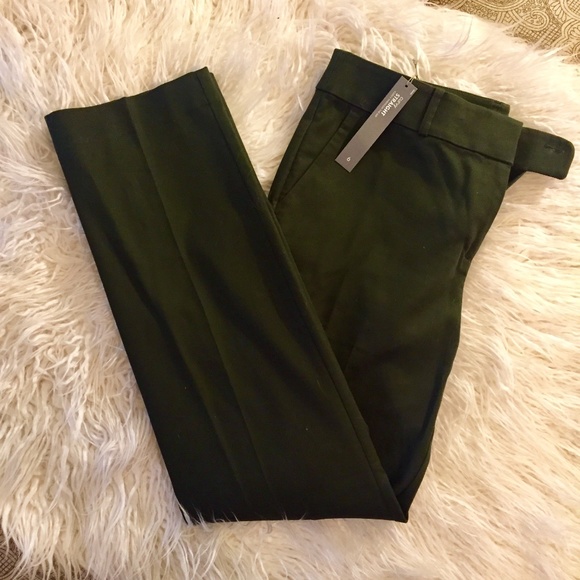 Dark Green LOFT NWT Strait Leg Pants in Curvy Fit - Picture 1 of 4
